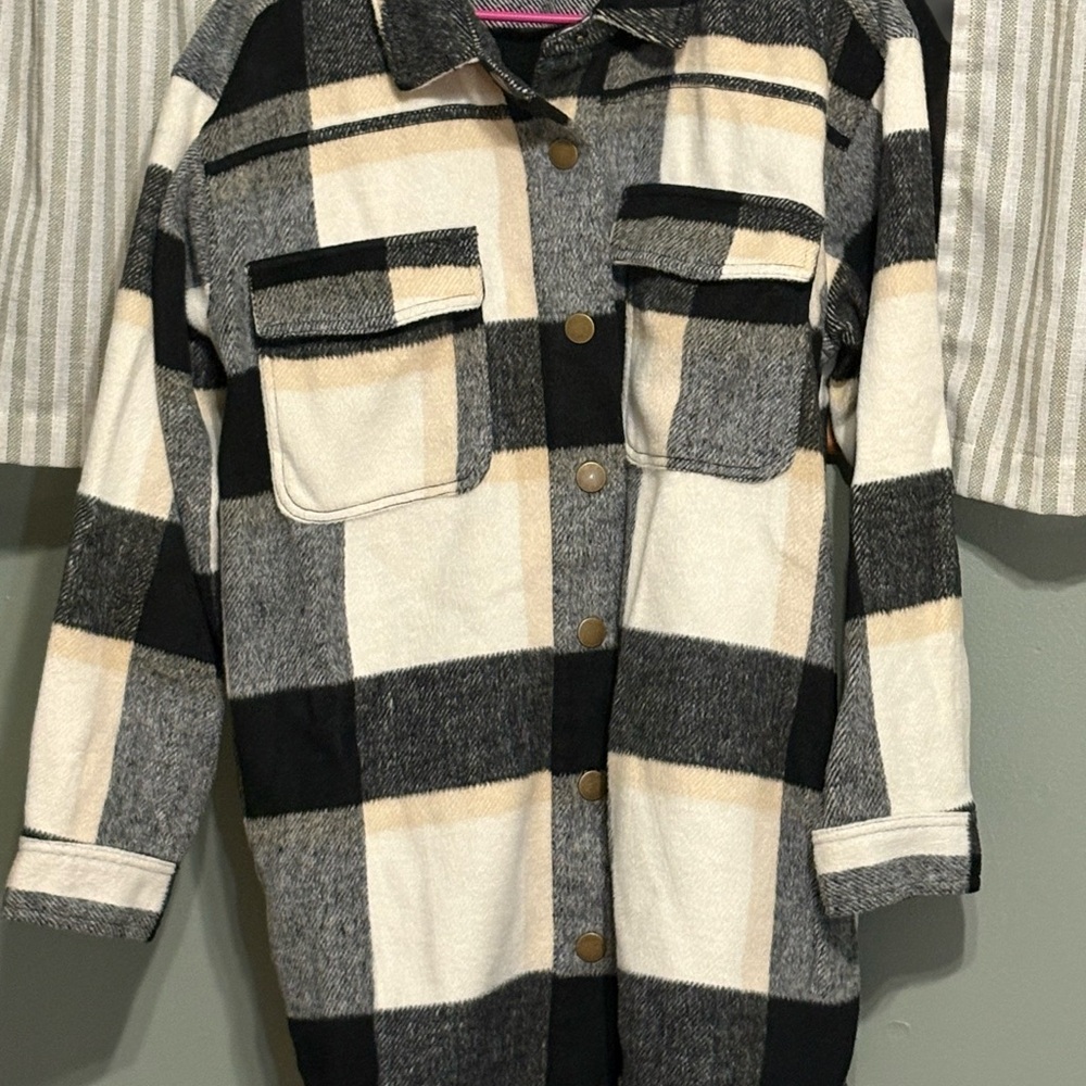 Maurices Black and White Striped Jacket